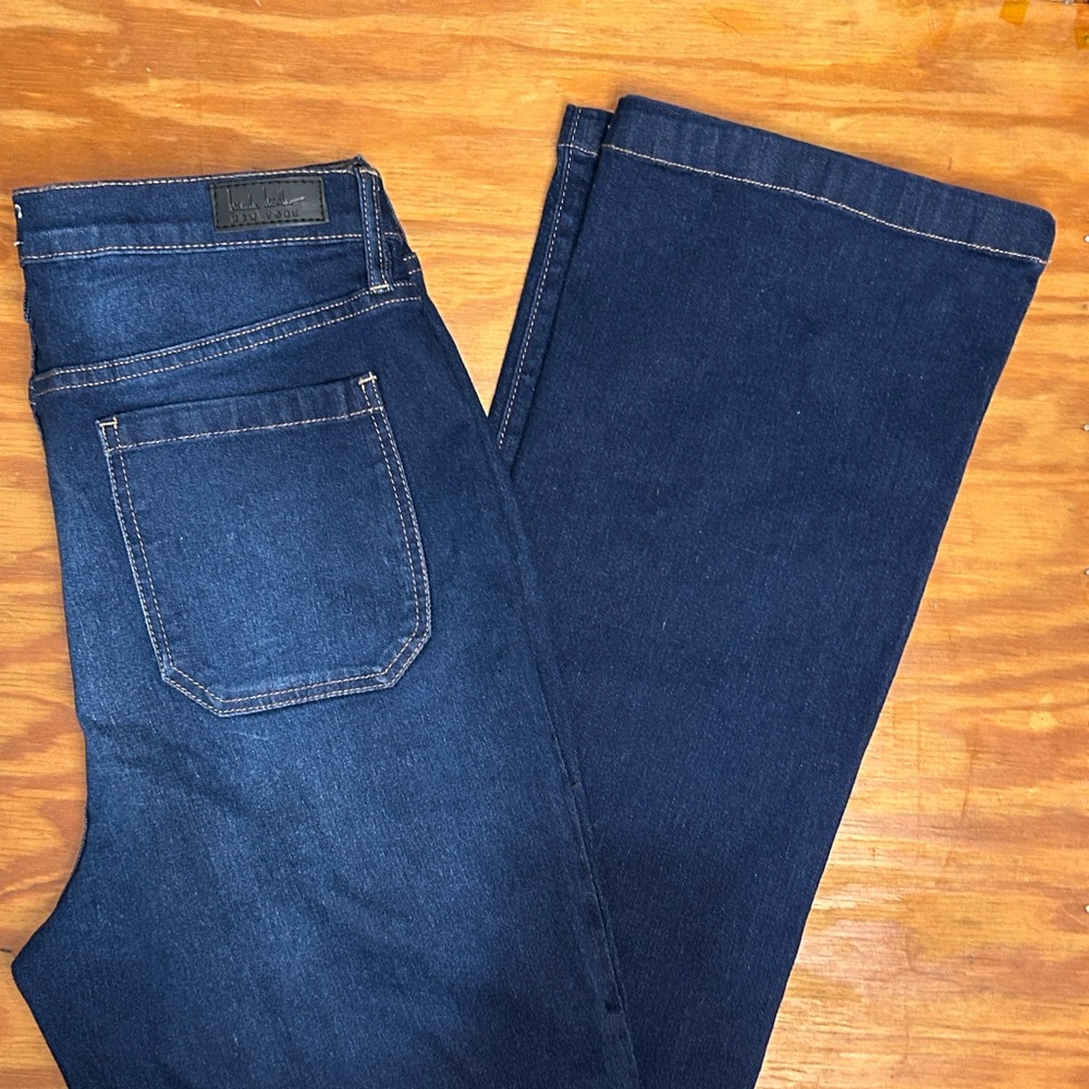 Nicole Miller New York Dark Blue Women's high rise bootcut jeans - Picture 2 of 7